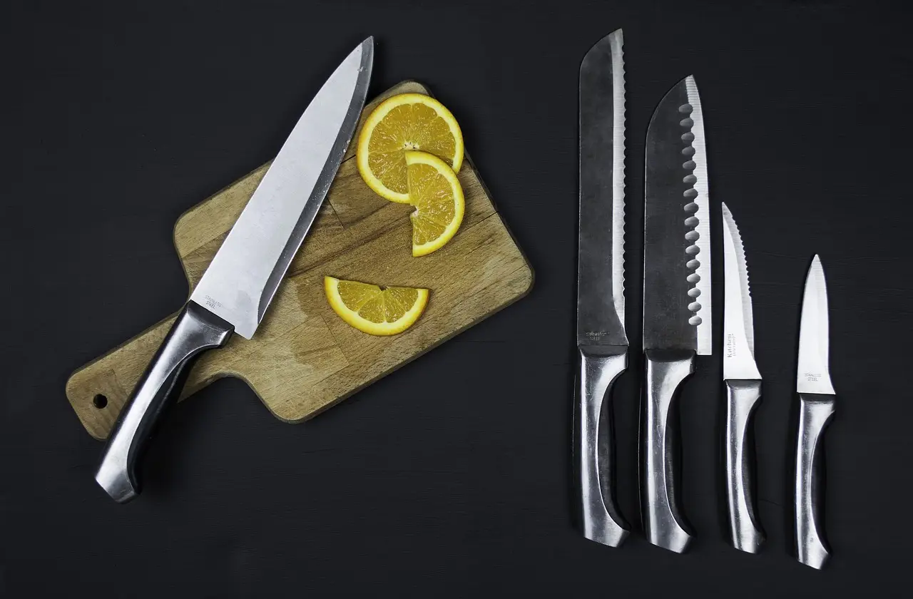 knives, set, chopping board, slice, sharp, sharpness, blades, knife set, kitchen tools, orange slices, kitchen, kitchen utensils, flat lay, knives, knives, knives, knife set, kitchen tools, kitchen, kitchen, kitchen, kitchen, kitchen, kitchen utensils